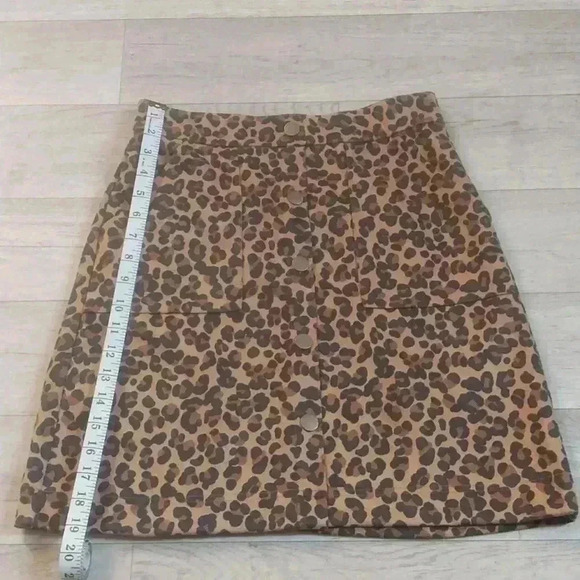 Cato Women Cheetah Print Faux Suede Skirt Size XS - Picture 4 of 8